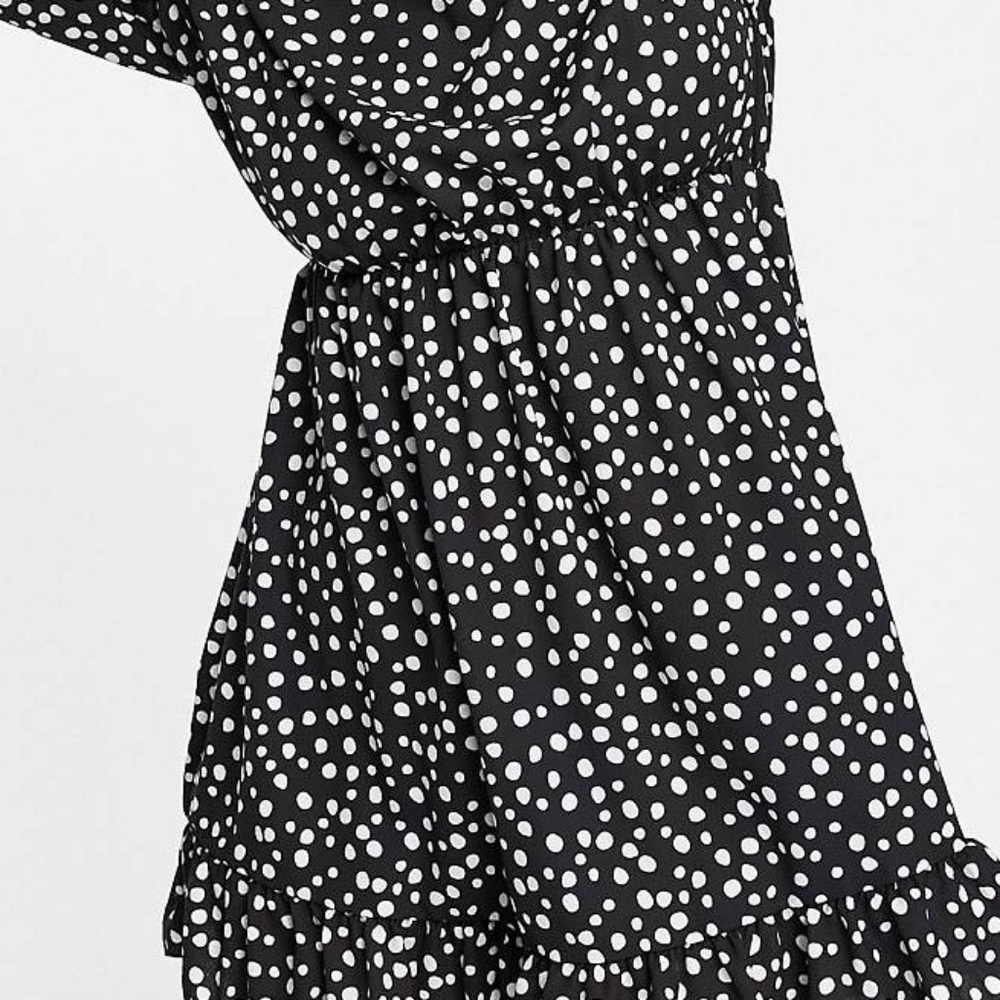 Black and white polka dot dress